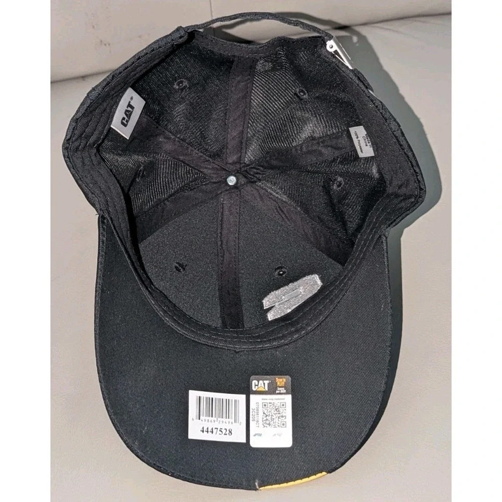 SYRACUSE UNIVERSITY ORANGE SU NCAA & CATERPILLAR CAT BLACK STRAPBACK HAT NEW NWT